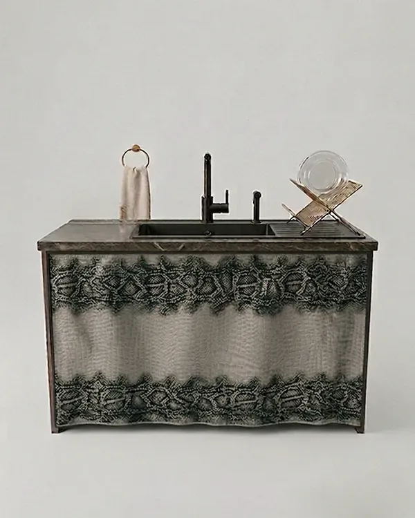 ساتر حوض المطبخ - 90×140 سم