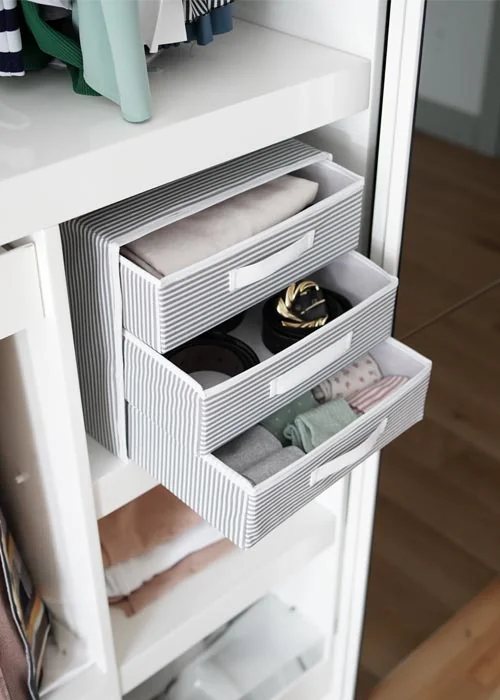 منظم قابل للطي- 3 أدراج striped