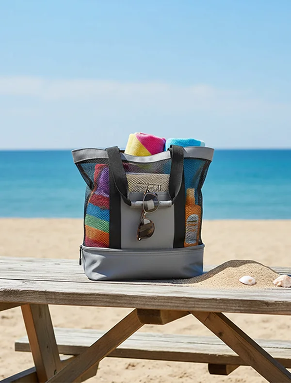 شنطة بحر شبك بحافظ طعام حراري