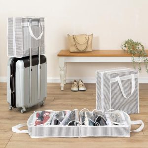 حقيبة تنظيم أحذية striped | عرض قطعتين