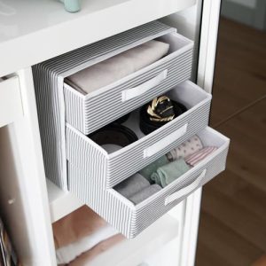 منظم قابل للطي- 3 أدراج striped