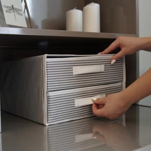 منظم قابل للطي -2درج | striped