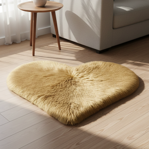 سجادة فرو مستورد شكل قلب